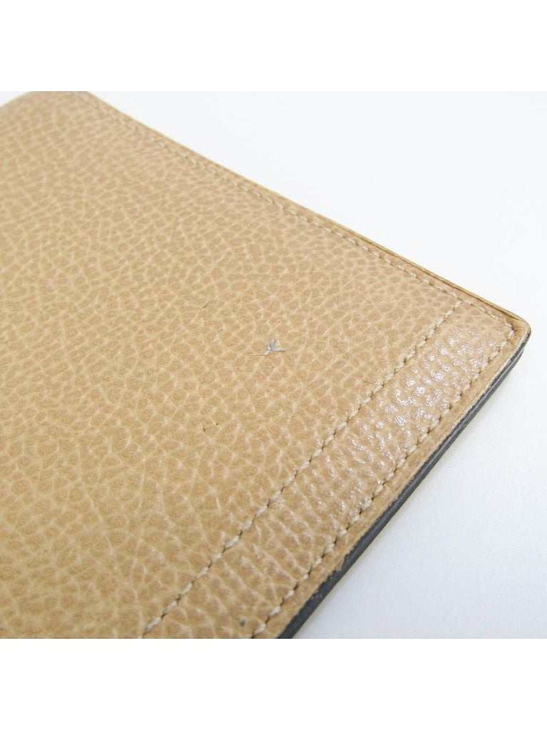 Delvaux 100% Leather Solid Tan Beige Leather Wallet One size - photo 1