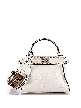 Fendi Selleria Peekaboo Bag Leather with Python Mini (view 1)