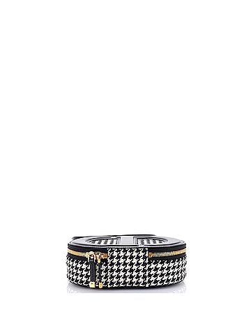 Christian Dior CD Signature Oval Camera Bag Houndstooth Canvas and Leather (view 2)