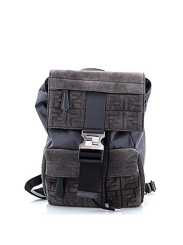 Fendi Fendiness Backpack Zucca Suede and Nylon Small (view 1)