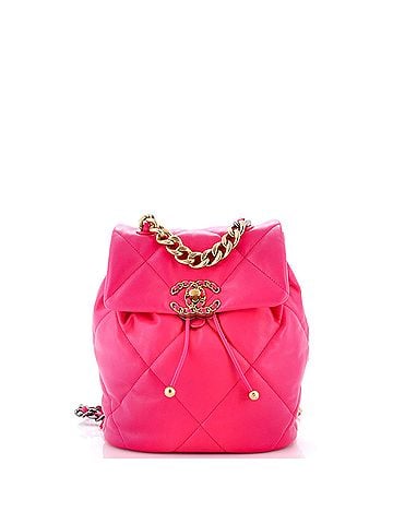 Chanel 19 Flap Backpack Quilted Lambskin (view 1)