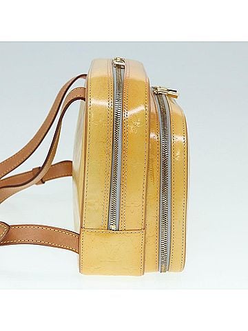 Louis Vuitton Marly Yellow Patent Leather Backpack Bag (view 2)