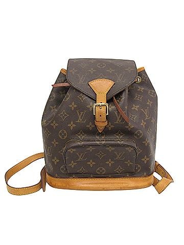 Louis Vuitton Montsouris Mm Brown Canvas Backpack Bag (view 1)