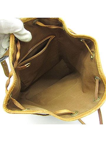 Louis Vuitton Montsouris Mm Brown Canvas Backpack Bag (view 2)