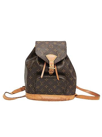Louis Vuitton Montsouris Mm Brown Canvas Backpack Bag (view 1)