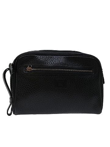 Burberry Black Leather Clutch Bag (view 1)