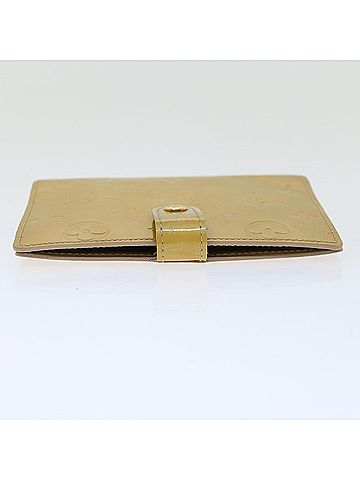 Louis Vuitton 100% Patent Leather Tan Agenda Pm Beige Patent Leather Wallet One size