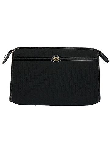 Dior Trotter Black Canvas Clutch Bag (view 1)