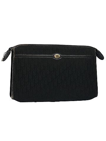 Dior Trotter Black Canvas Clutch Bag (view 2)