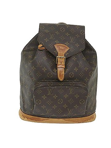 Louis Vuitton Montsouris Brown Canvas Backpack Bag (view 1)