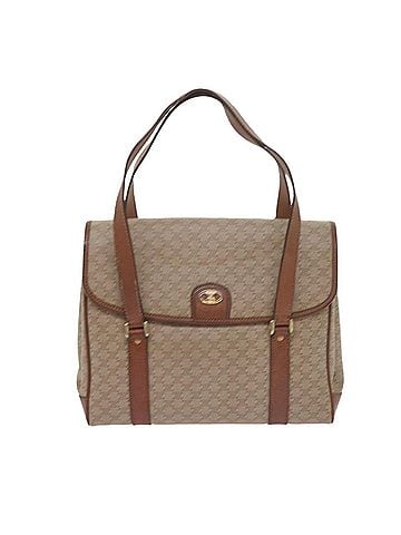 Céline Macadam Beige Canvas Shoulder Bag (view 1)