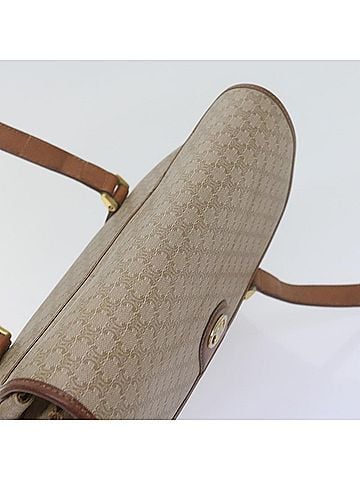 Céline Macadam Beige Canvas Shoulder Bag (view 2)