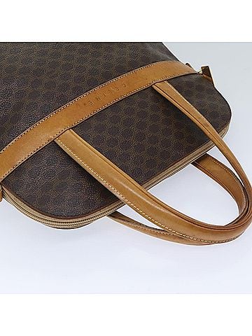 Céline Macadam Brown Canvas Handbag (view 2)