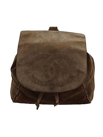 Chanel Cc Brown Suede Backpack Bag (view 1)