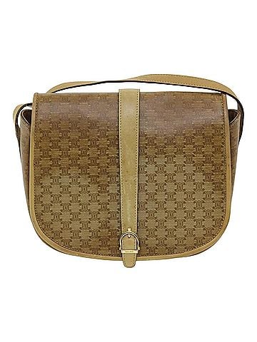 Céline Macadam Beige Canvas Shoulder Bag (view 1)