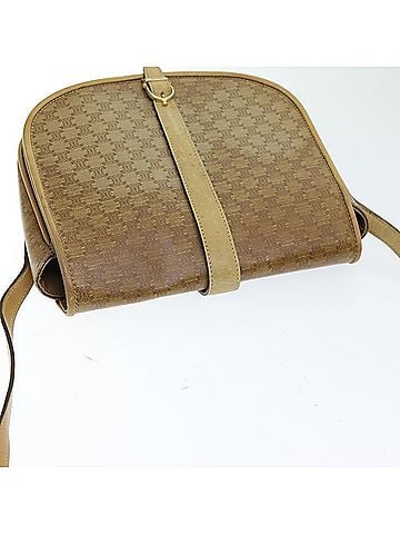 Céline Macadam Beige Canvas Shoulder Bag (view 2)