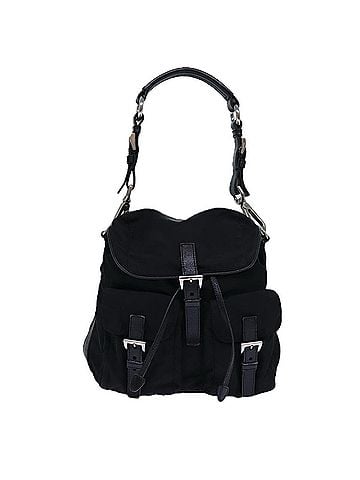 Prada Tessuto Black Synthetic Backpack Bag (view 1)