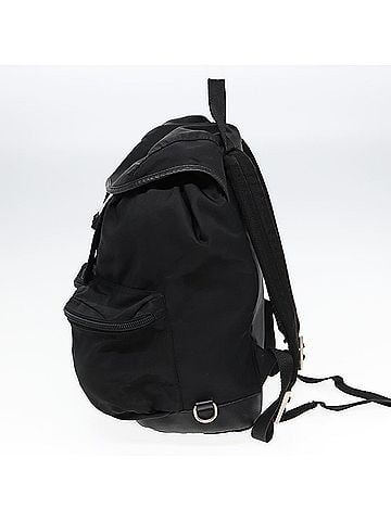 Prada Tessuto Black Synthetic Backpack Bag (view 2)
