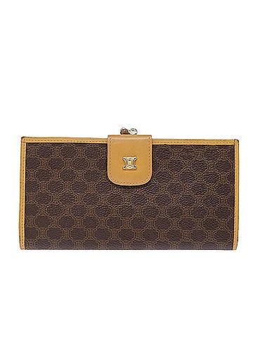 Céline Macadam Brown Canvas Wallet (view 1)