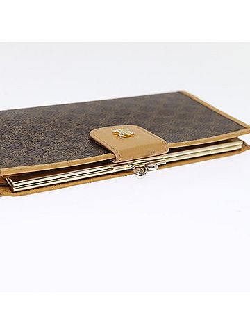 Céline Macadam Brown Canvas Wallet (view 2)