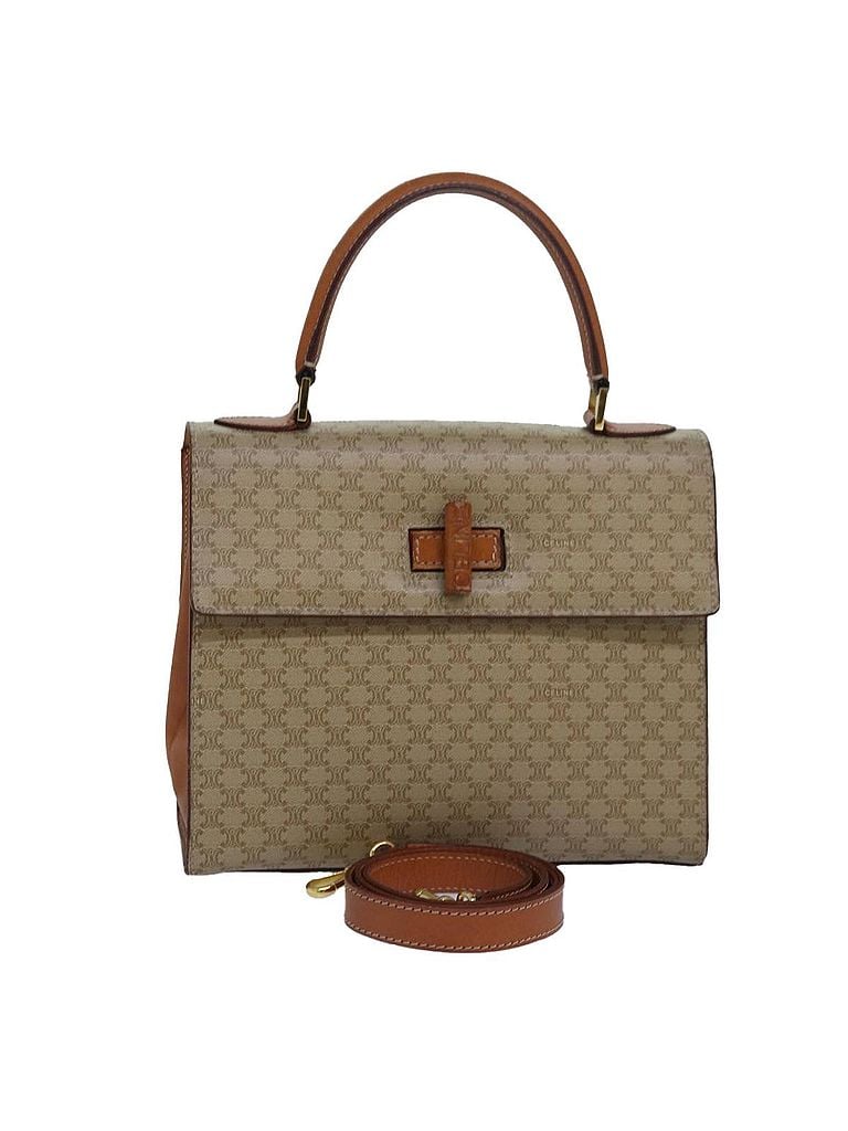 Céline 100% Canvas Solid Tan Beige Canvas Handbag One size - photo 1
