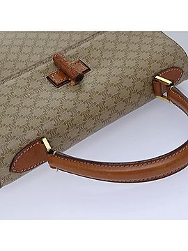Céline Beige Canvas Handbag (view 2)