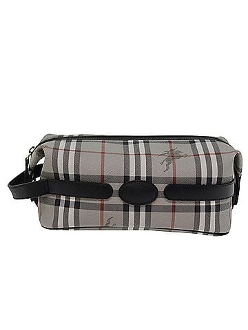 Burberry Nova Check Grey Canvas Clutch Bag (view 1)