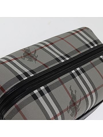 Burberry Nova Check Grey Canvas Clutch Bag (view 2)