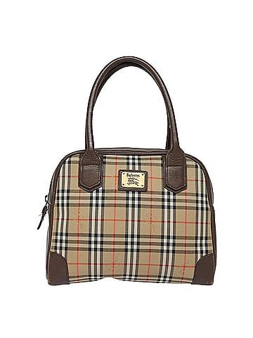 Burberry Nova Check Beige Canvas Handbag (view 1)