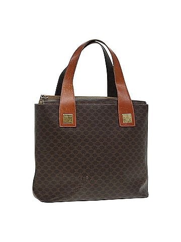 Céline Macadam Brown Canvas Handbag (view 1)
