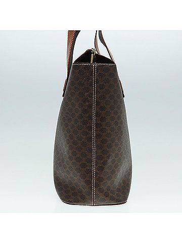 Céline Macadam Brown Canvas Handbag (view 2)