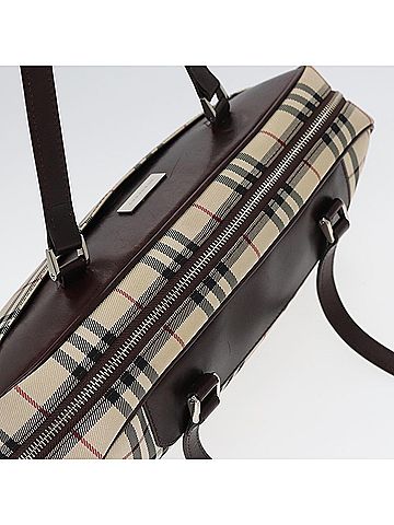 Burberry Nova Check Beige Synthetic Handbag (view 2)