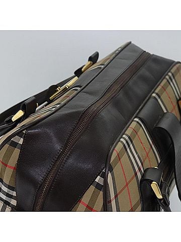 Burberry Nova Check Beige Canvas Travel Bag (view 2)