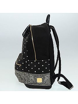 MCM Visetos Black Canvas Backpack Bag (view 2)