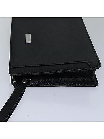 Burberry Black Leather Clutch Bag (view 2)