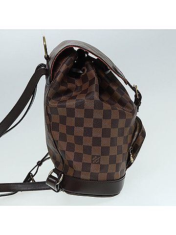 Louis Vuitton Montsouris Brown Canvas Backpack Bag (view 2)