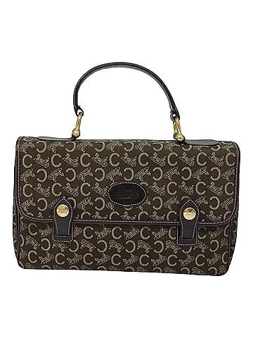 Céline Brown Canvas Handbag (view 1)
