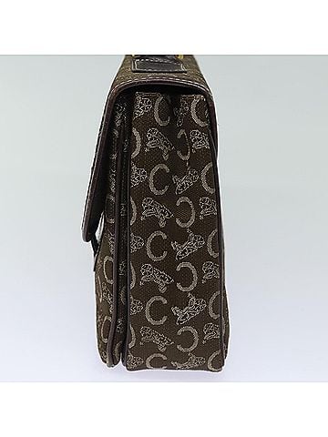 Céline Brown Canvas Handbag (view 2)