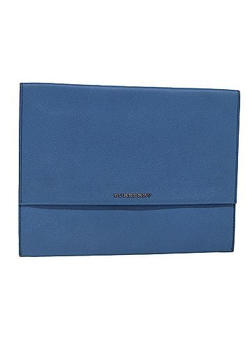 Burberry Blue Leather Clutch Bag (view 1)