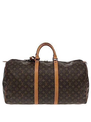 Louis Vuitton Keepall 55 Brown Canvas Travel Bag (view 1)