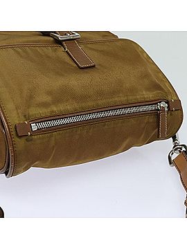 Prada Tessuto Brown Synthetic Shoulder Bag (view 2)