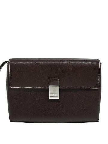 Burberry Brown Leather Clutch Bag (view 1)