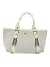 Burberry 100% Canvas Solid Tan Blue Label Beige Canvas Tote Bag One size - photo 1