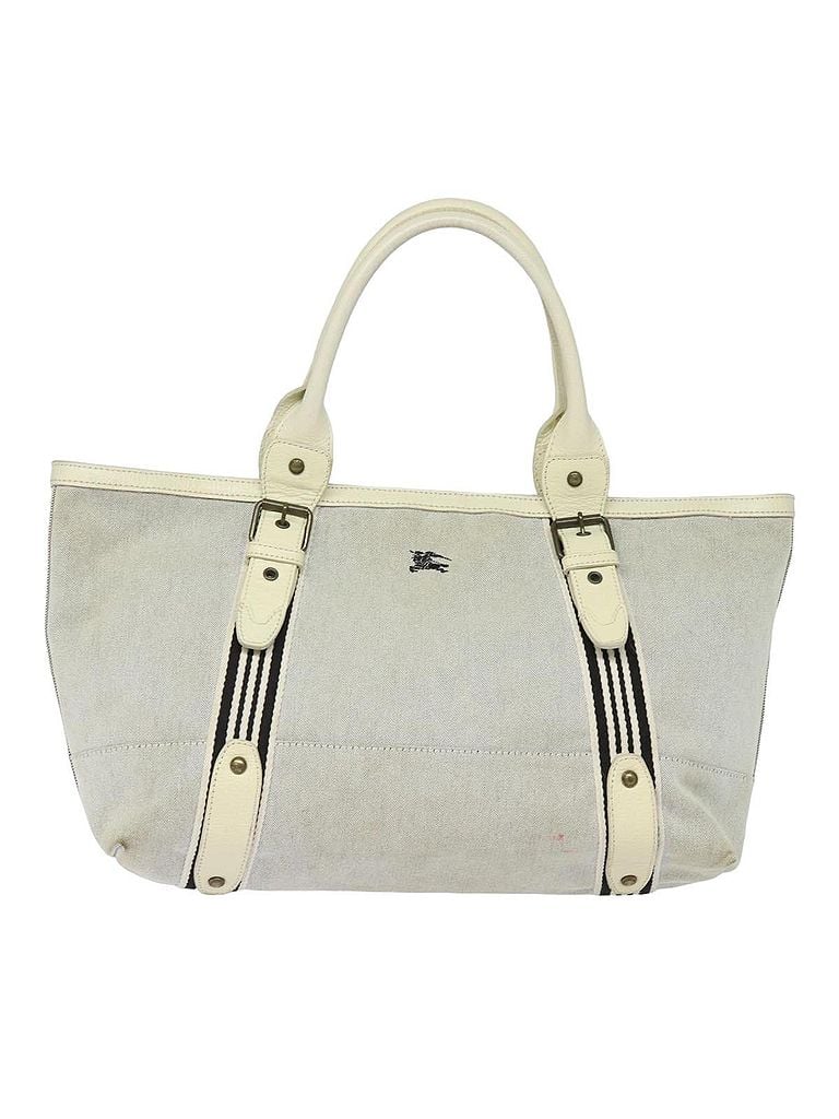 Burberry 100% Canvas Solid Tan Blue Label Beige Canvas Tote Bag One size - photo 1