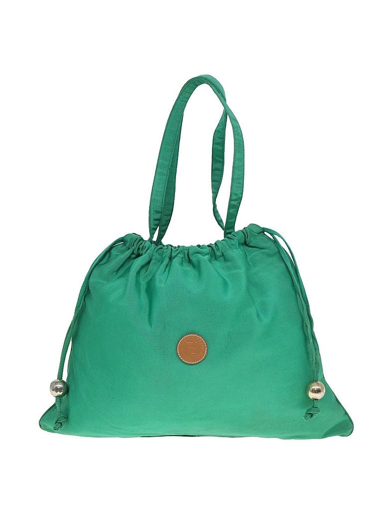 Fendi 100% Synthetic Solid Green Green Synthetic Tote Bag One size - photo 1