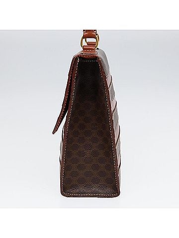 Céline Macadam Brown Canvas Handbag (view 2)