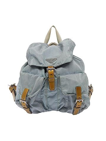 Prada Tessuto Blue Synthetic Backpack Bag (view 1)
