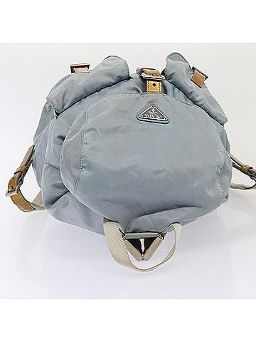 Prada Tessuto Blue Synthetic Backpack Bag (view 2)