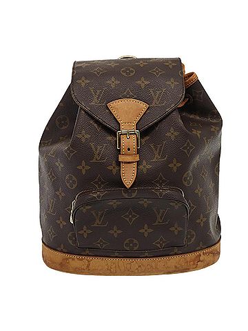 Louis Vuitton Montsouris Brown Canvas Backpack Bag (view 1)