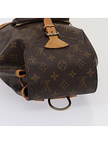Louis Vuitton Montsouris Brown Canvas Backpack Bag (view 2)